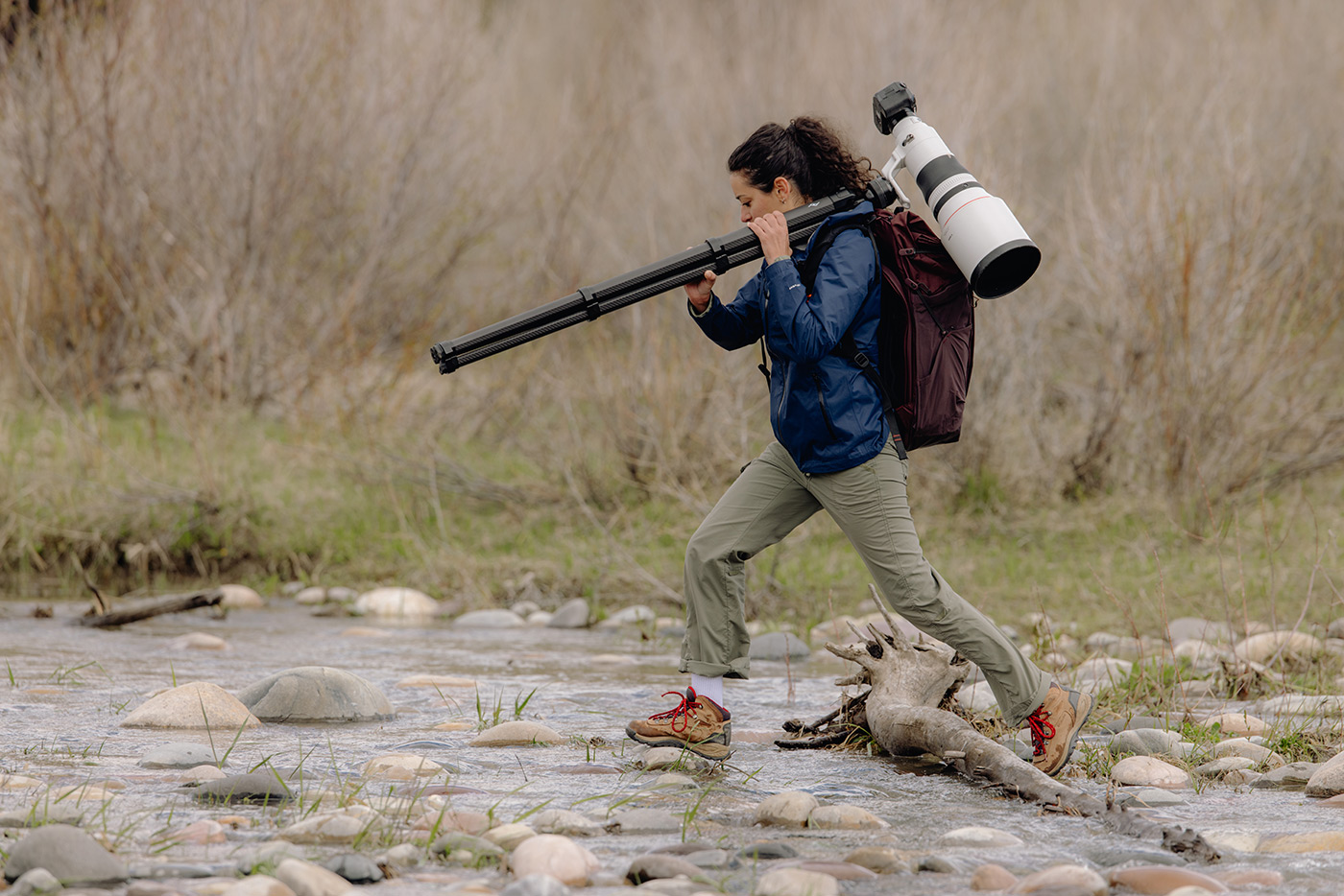 Running with a long lens