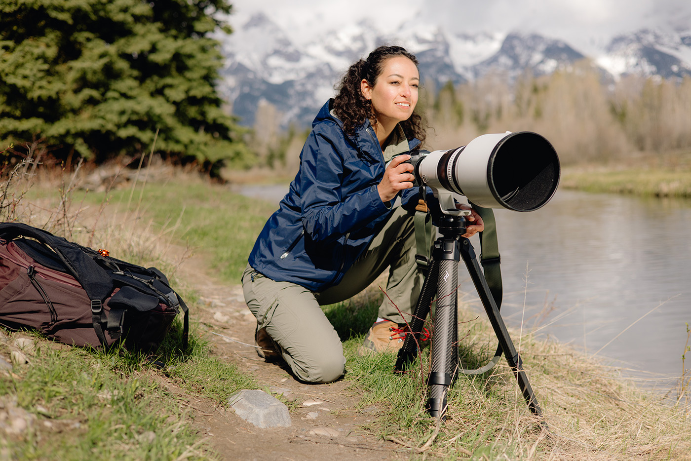 Shooting with a telephoto super long lens