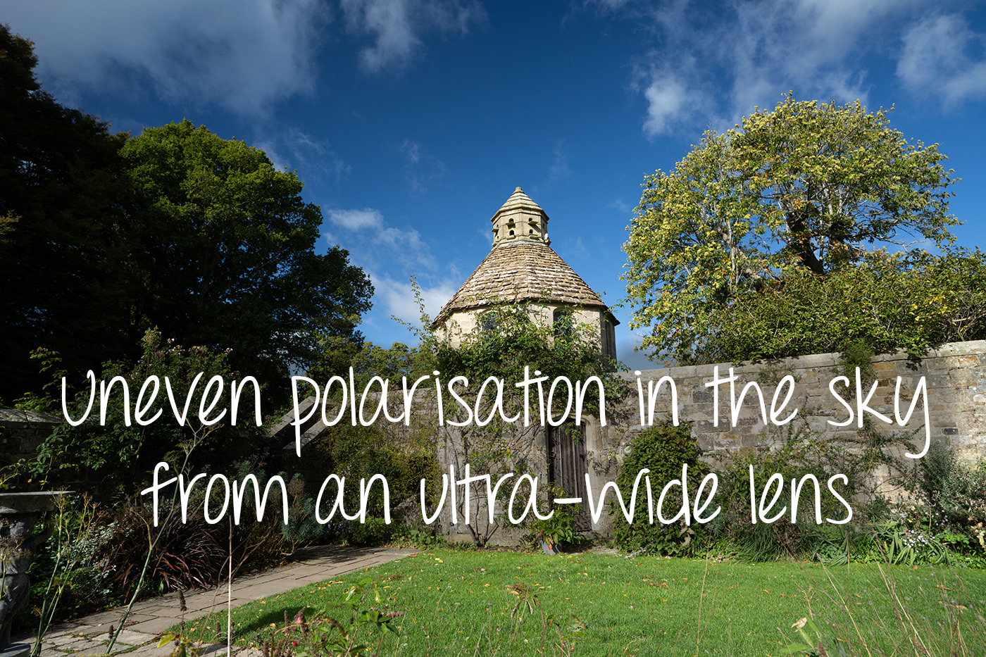 Uneven polarisation due to an ultra wide lens