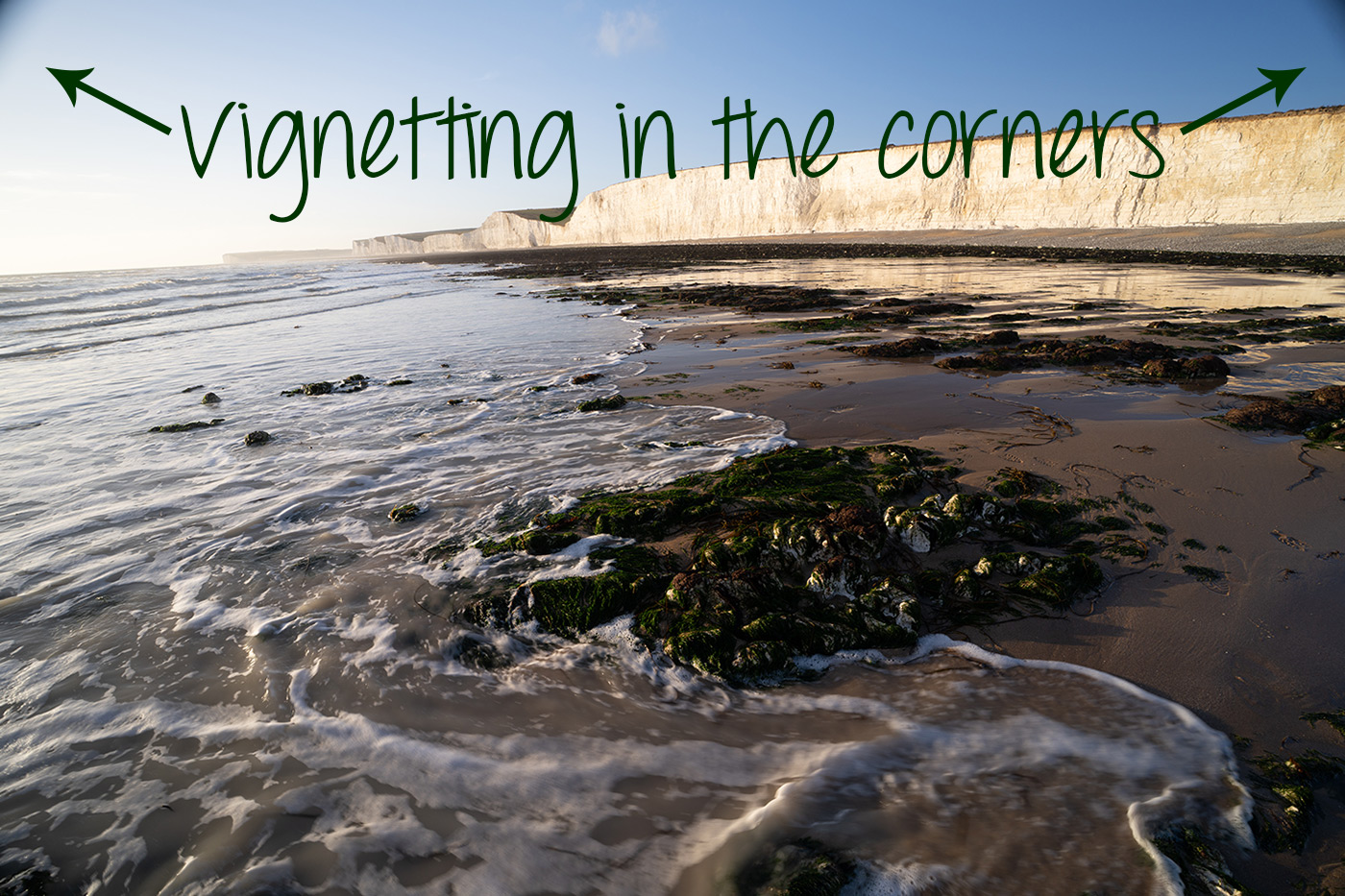 Vignetting from an ultra wide lens