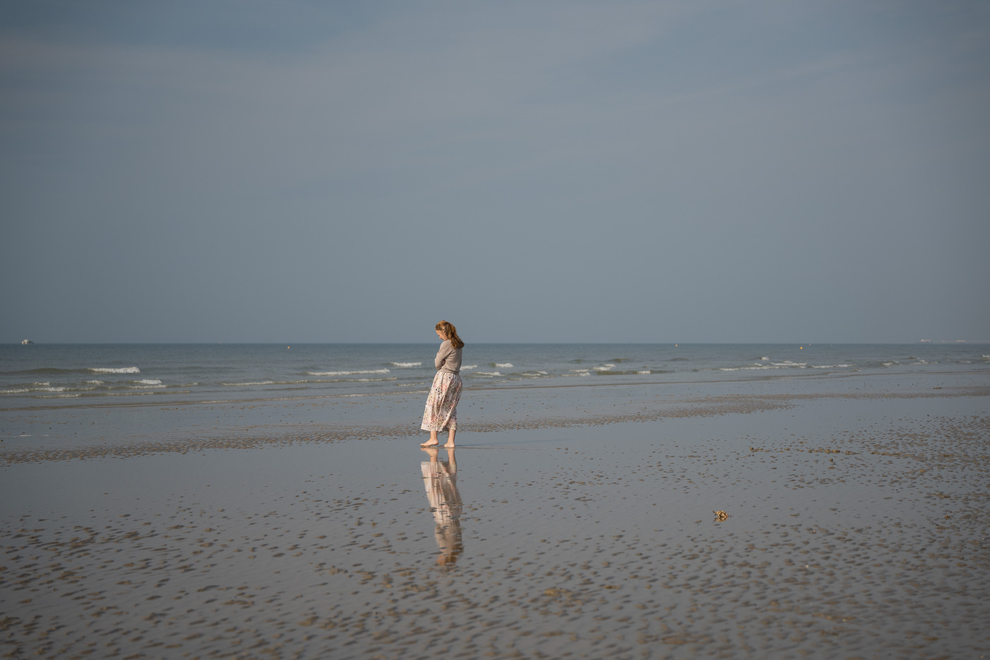 Solo figure on the beach