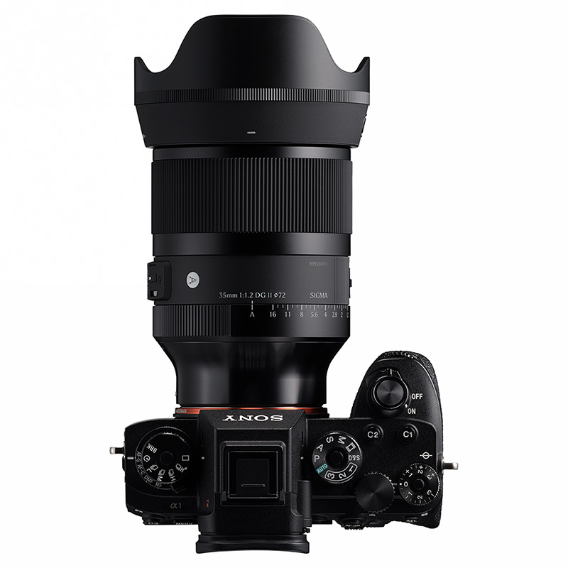 35mm f/1.2 DG II Art lens on a Sony body