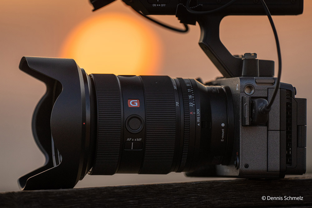 New Sony 24-70mm GM II lens mounted on video rail