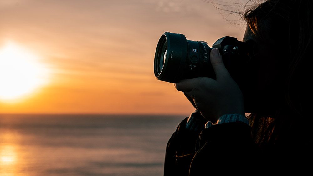 Lens in use at sunset