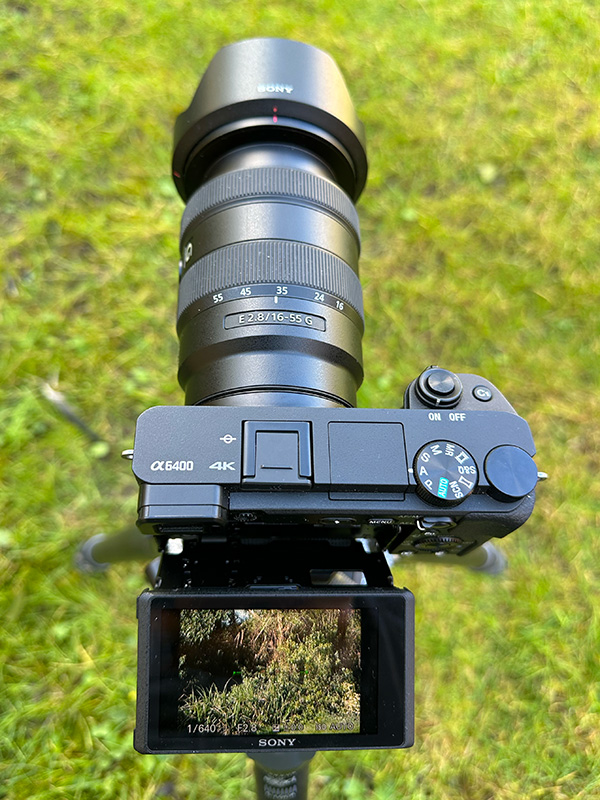 Closer look at the Sony a6400 camera with flip LCD screen