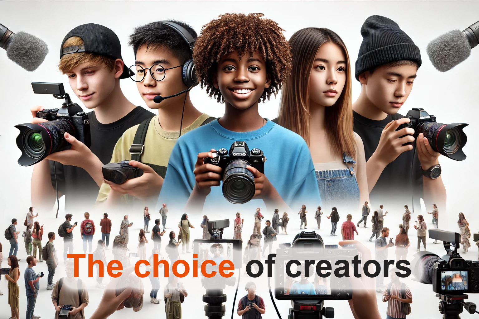 Illustration highlighting how Sony gear is the choice of young creators