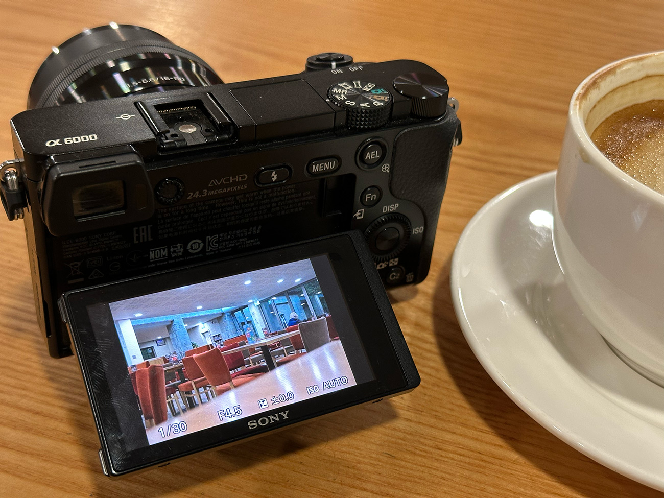 Capturing an interior with the Sony lens, shown details of shot closeup