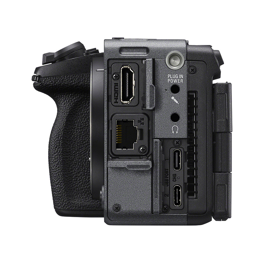 Doors open showing some of the expansion ports for the FX5 body