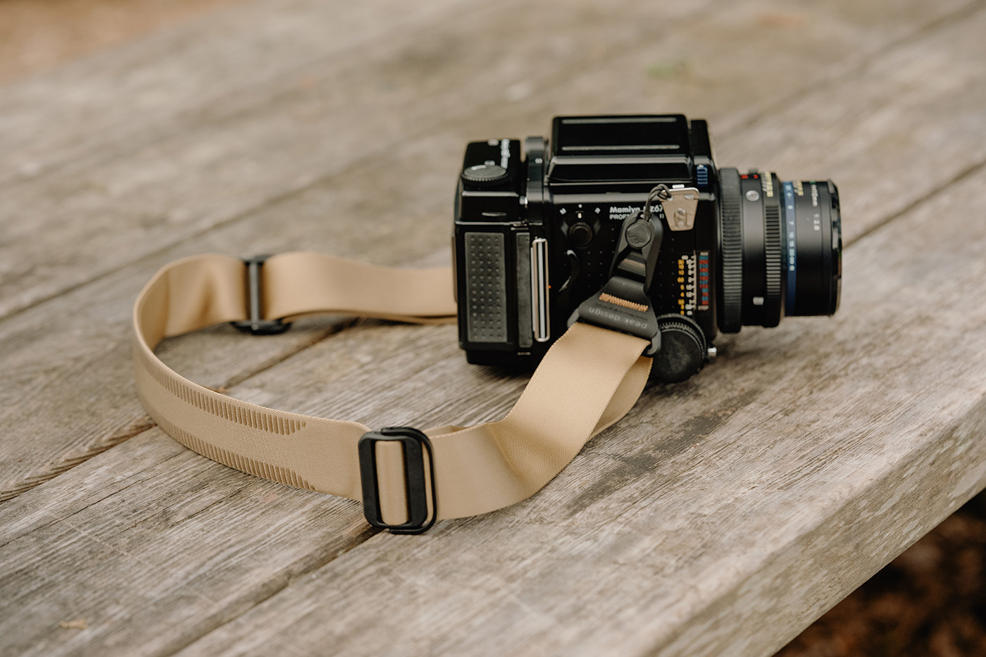 Film camera with Peak Design strap