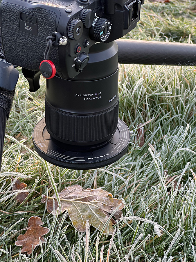 Capturing ice crystals with the Tamron 90mm macro lens tripod mounted