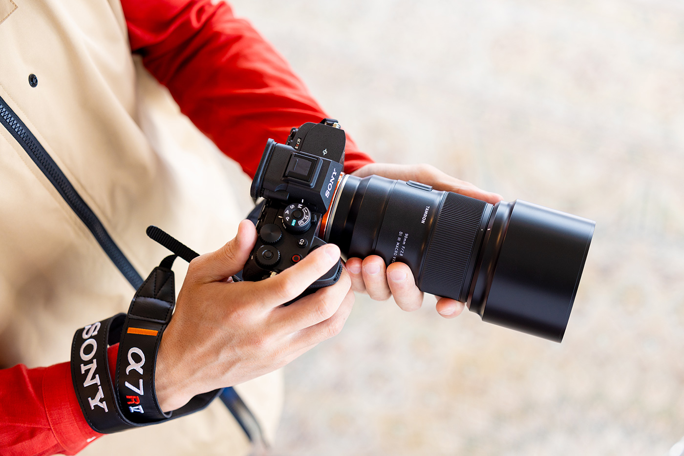 Lens mounted onto a Sony camera body