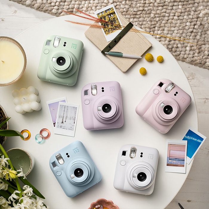 Colourful instant camera colours in the Instax 12 range