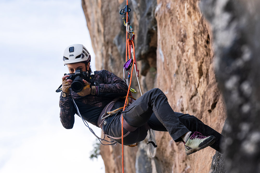 Cliff hanging action with the Nikon Z8