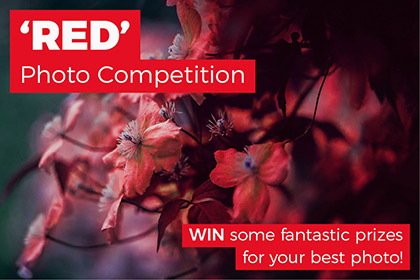 Win some fantastic prizes in our ‘Red’ photo competition