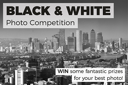 Win some fantastic prizes in our ‘Black and White’ photo competition