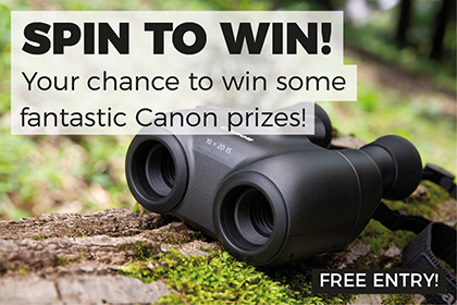 Spin to win some fantastic Canon Prizes