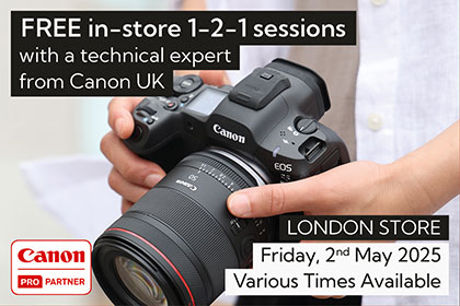 Free in-store 1-2-1 sessions with Canon: London