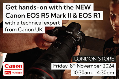 Get hands-on with the Canon EOS R5 Mark II and EOS R1 in London