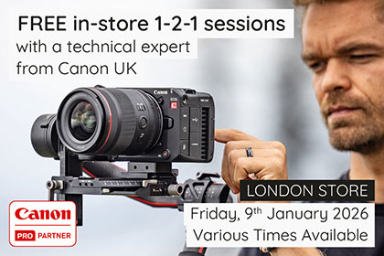 Free in-store 1-2-1 sessions with Canon: London