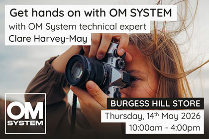 Get hands on with OM SYSTEM in Burgess Hill