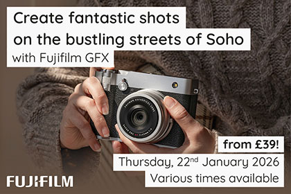 Create fantastic shots on the bustling streets of Soho with Fujifilm GFX