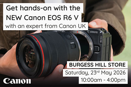 Get hands-on with the Canon EOS R6 V in Burgess Hill