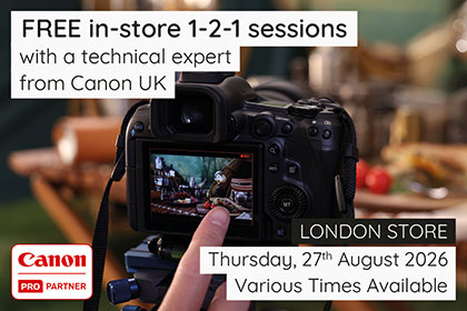 Free 1-2-1 Sessions with Canon in London