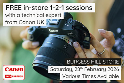 1-2-1 Sessions with Canon in Burgess Hill