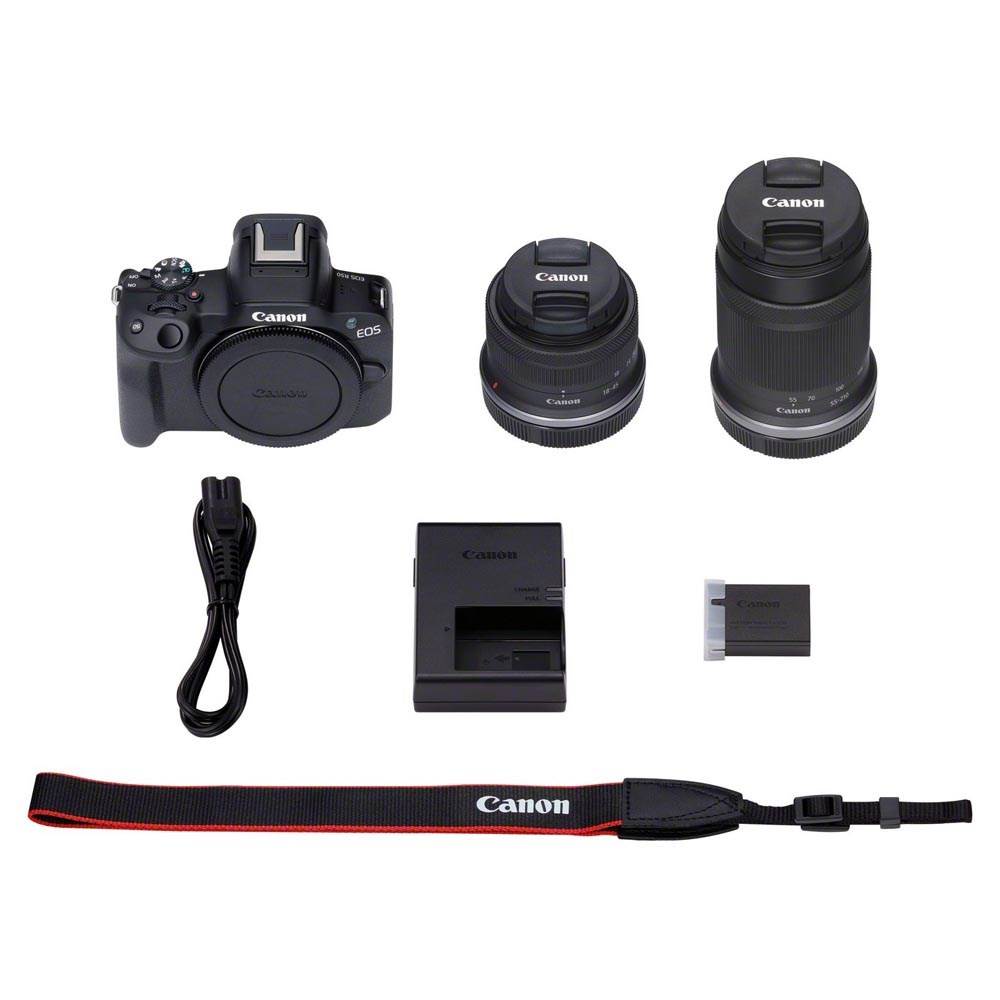 Pack Canon EOS R50 – Appareil Photo Hybride Noir – Occasion (État De Démonstration)