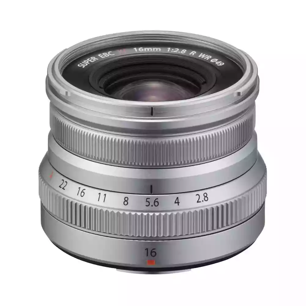 Fujifilm XF 16mm f2.8 R WR Super Wide Angle Prime Lens Silver
