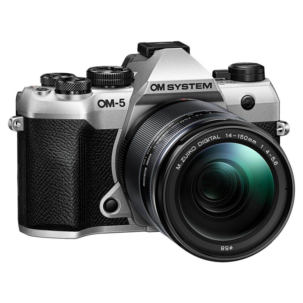 OM System OM-5 Mark II Silver with 14-150mm Park Cameras