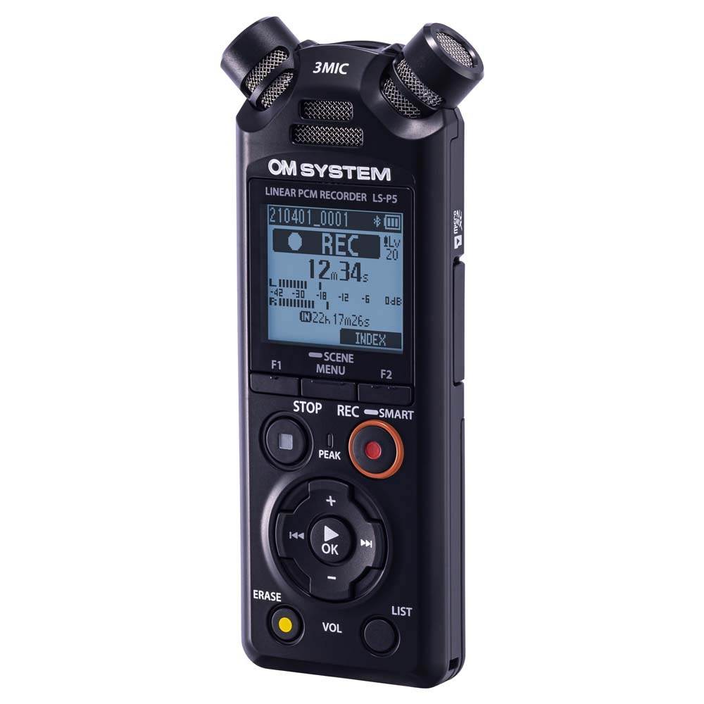 OM SYSTEM LS-P5 Microphone and Audio Recorder