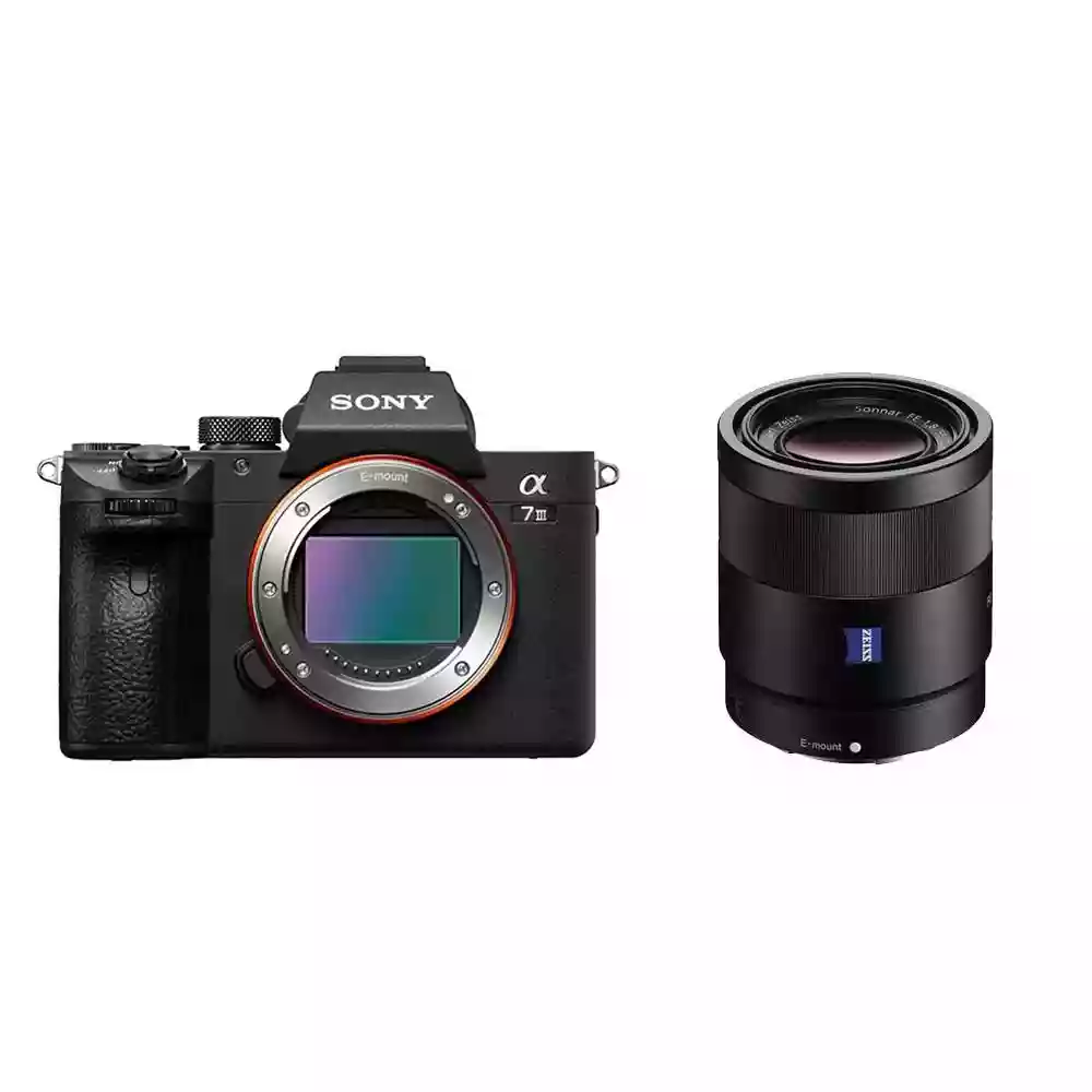 Sony a7 III camera + 55mm Zeiss lens portrait kit