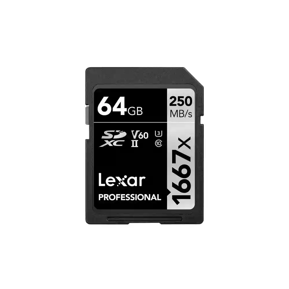 Lexar 64GB UHS-II SDXC 250MB/s 1667x Pro