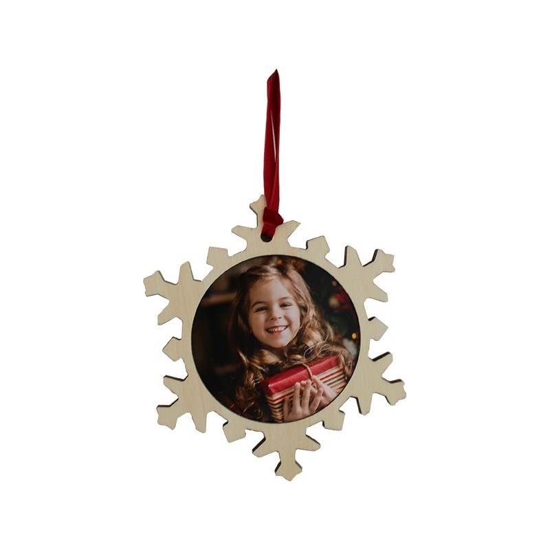 Christmas Wooden Insertable Ornament Snowflake