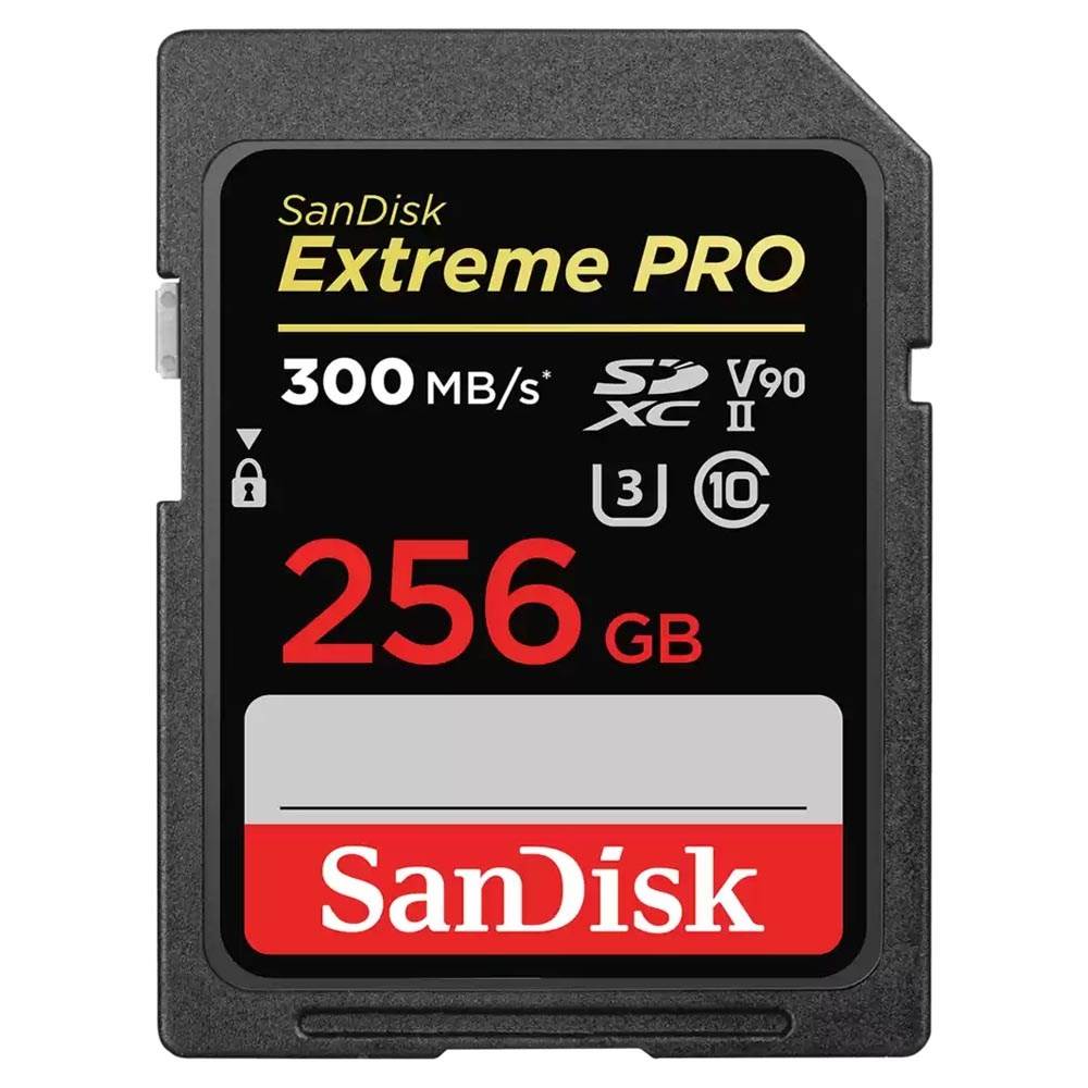 SanDisk Extreme PRO 256GB SDXC Card 300MB/s UHS-II Class 10 U3 V90