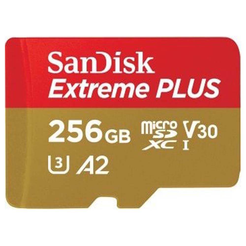 SanDisk 256GB Extreme PLUS 200MB/s A2 UHS-I microSDXC with SD Adapter