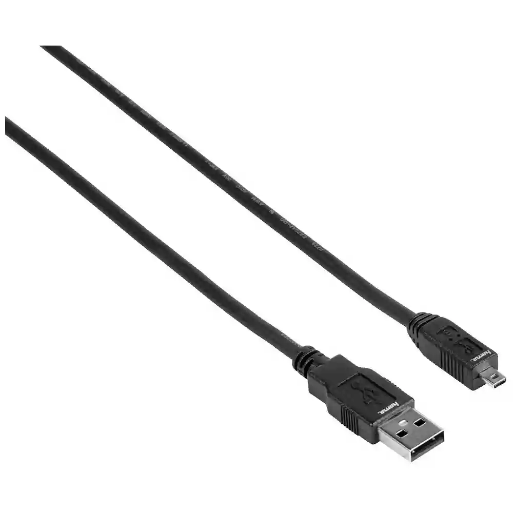 Hama USB 2.0 Cable mini B (B8 pin) 1.8m Blk