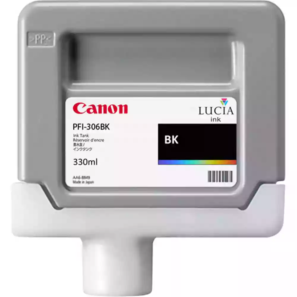Canon PFI-306BK Black Pigment Ink Tank Cartridge - 330ml