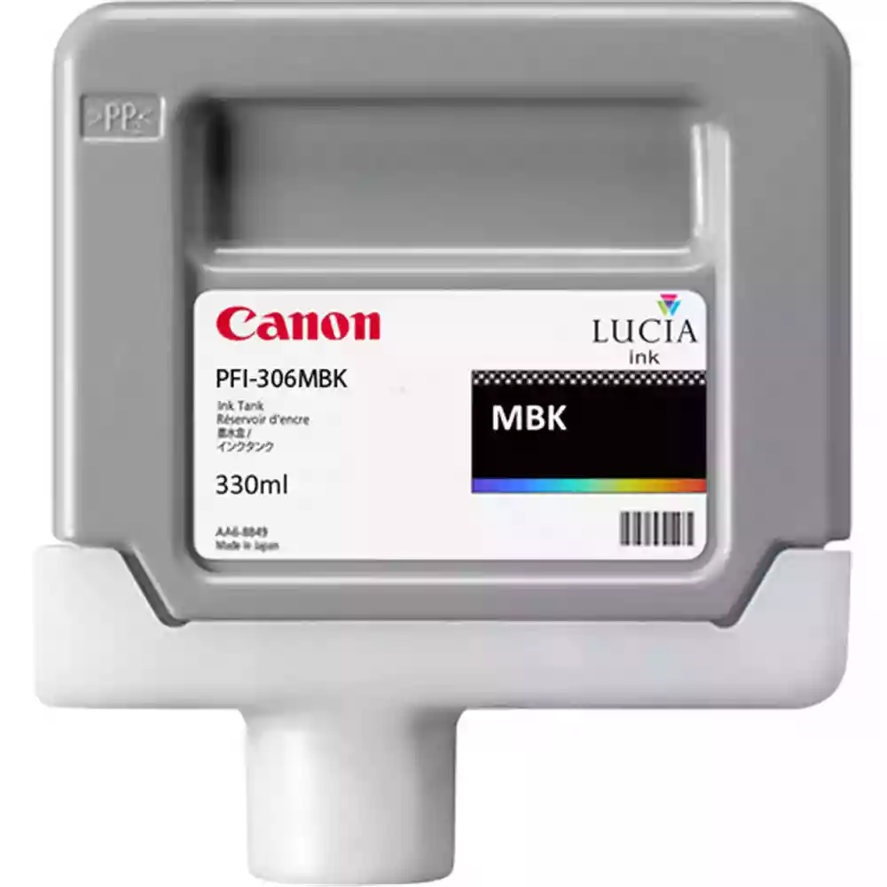 Canon PFI-306MBK Matt Black Pigment Ink Tank Cartridge - 330ml