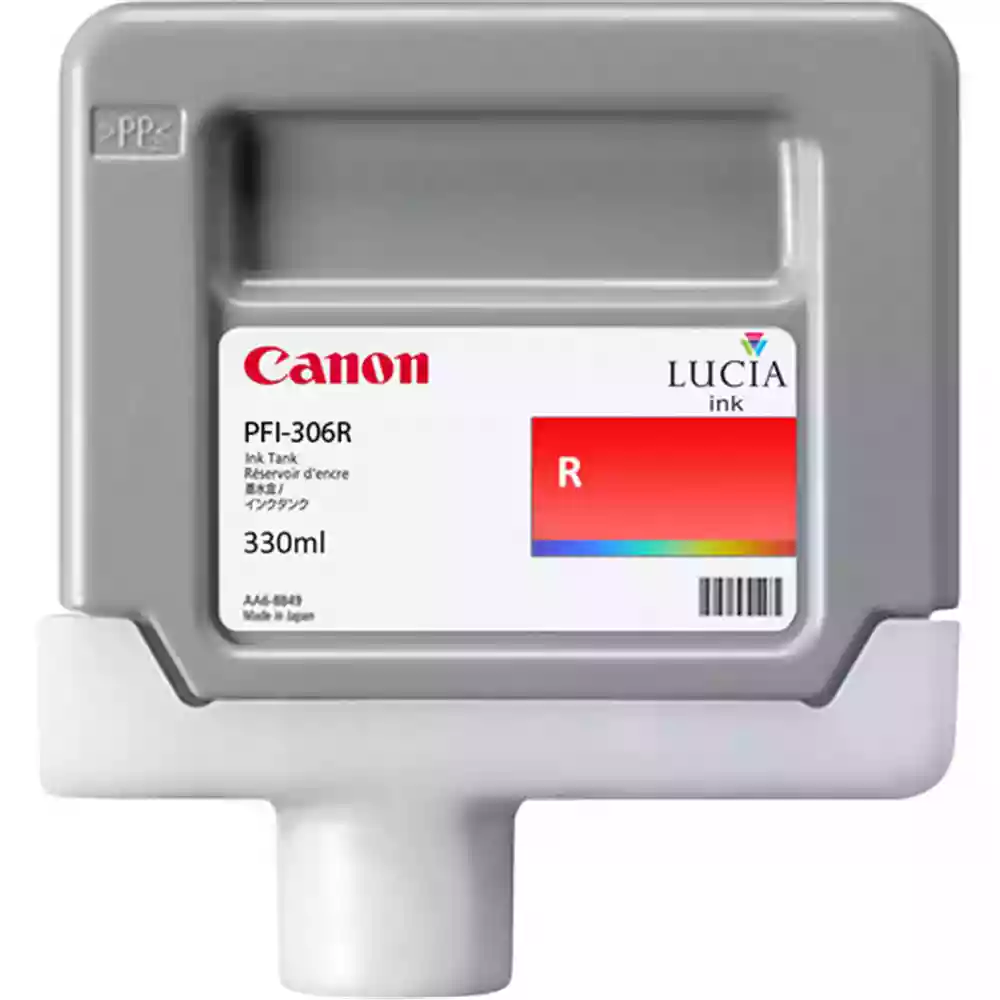 Canon PFI-306R Red Pigment Ink Tank Cartridge - 330ml