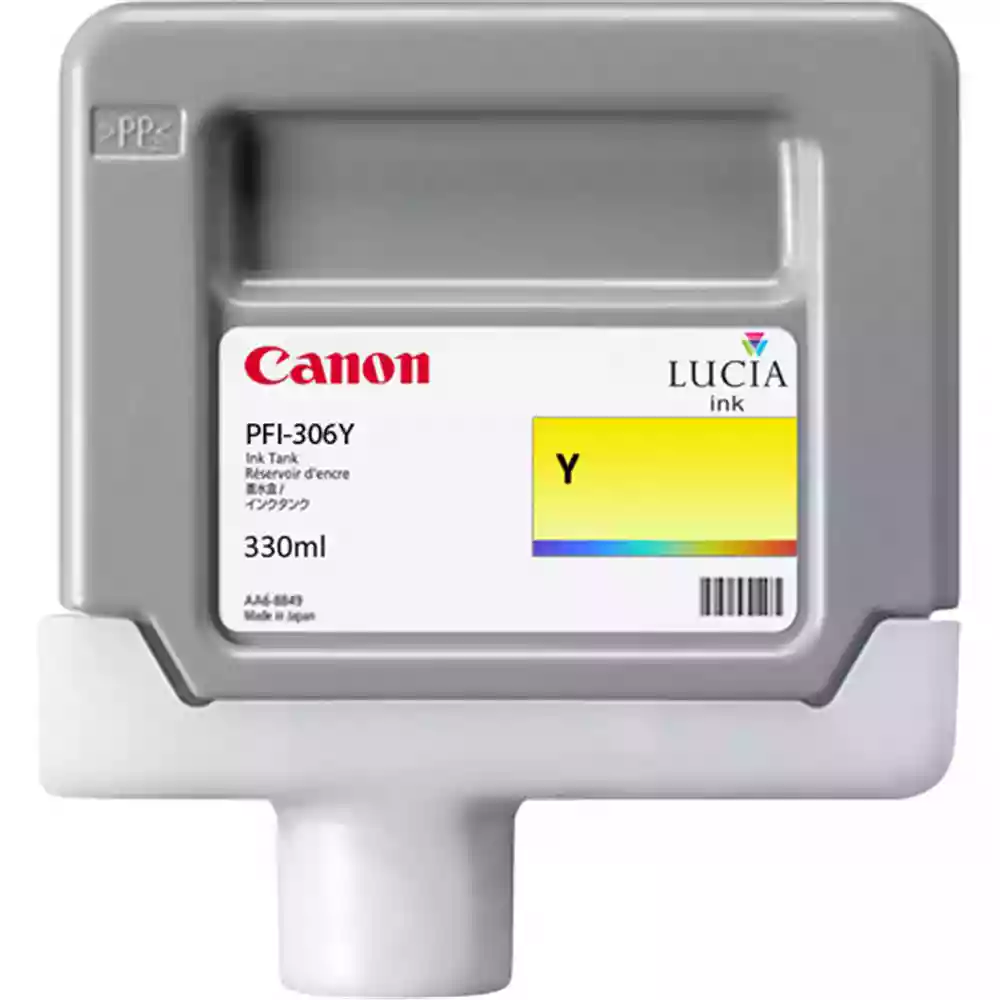 Canon PFI-306Y Yellow Pigment Ink Tank Cartridge - 330ml