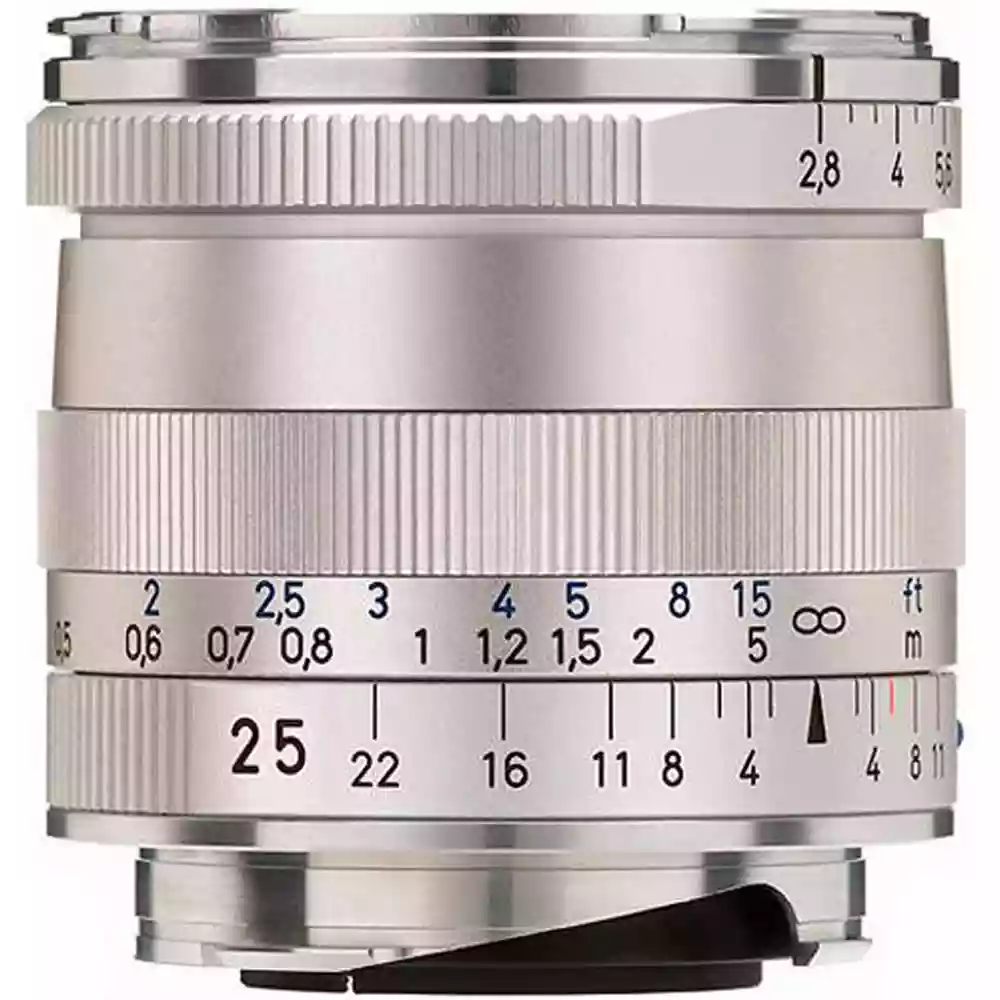 Zeiss Biogon T* 25mm f/2.8 ZM Lens Silver Leica M