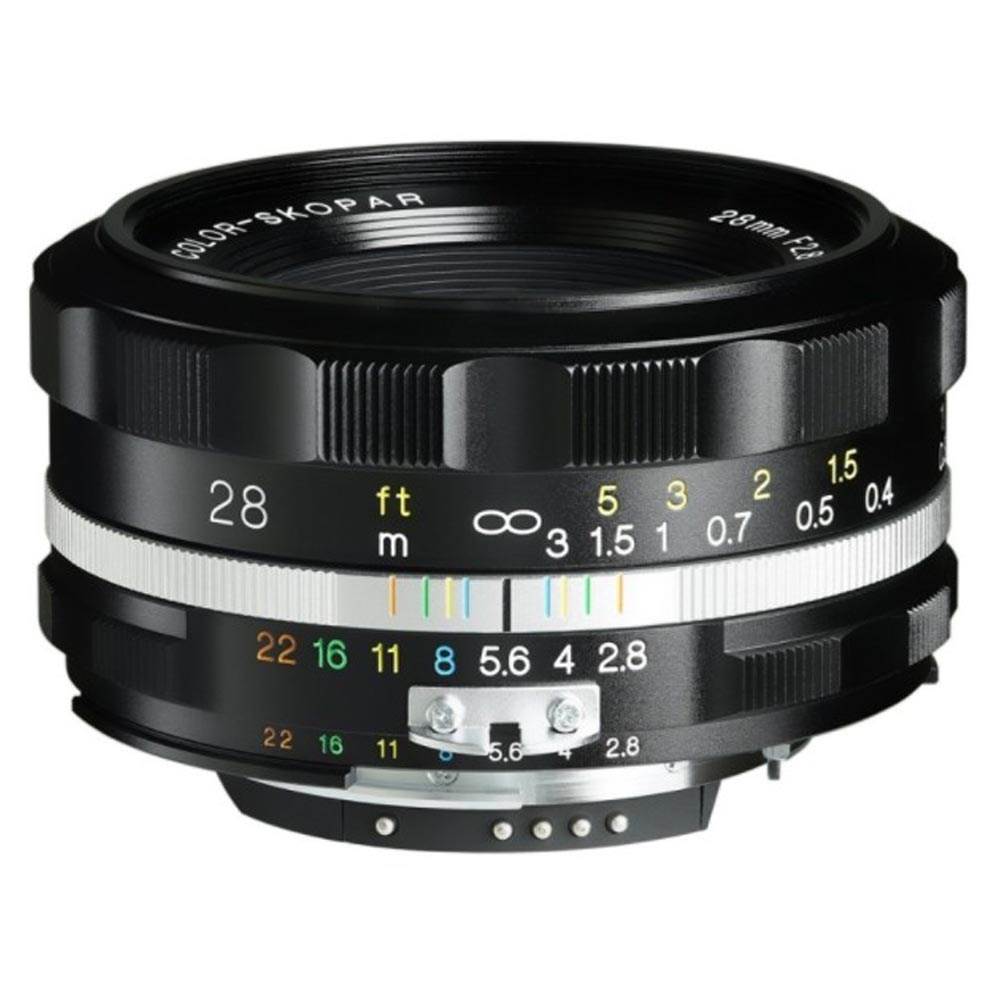 Voigtlander 28mm f2.8 SL II-S Color-Skopar Nikon Fit Black Lens