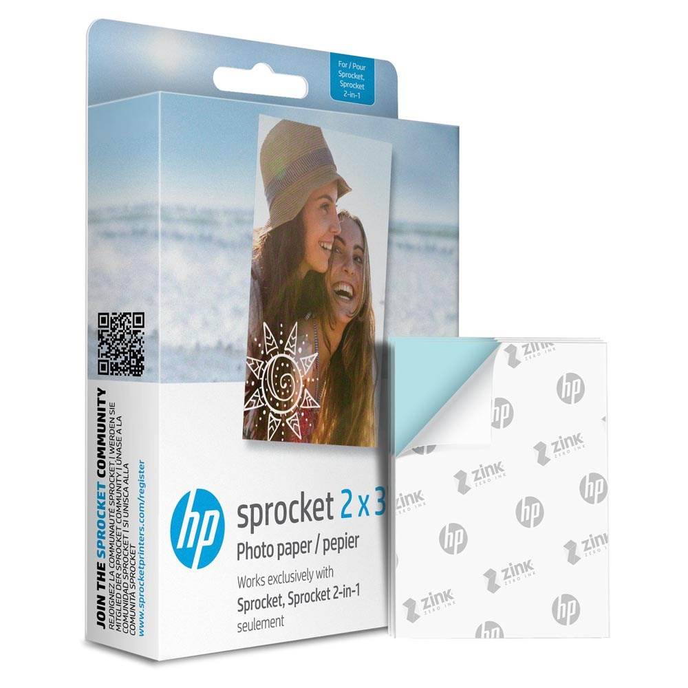 Zink Sprocket 2x3 Inch Premium Zink Sticky-Back Photo Paper 100 Sheets