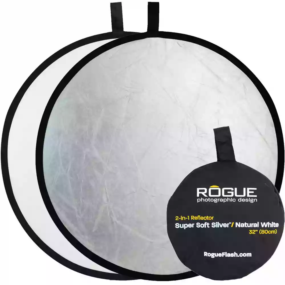 Rogue Flash 32 2-in-1 Super Soft Silver & Natural White Collapsible Reflector