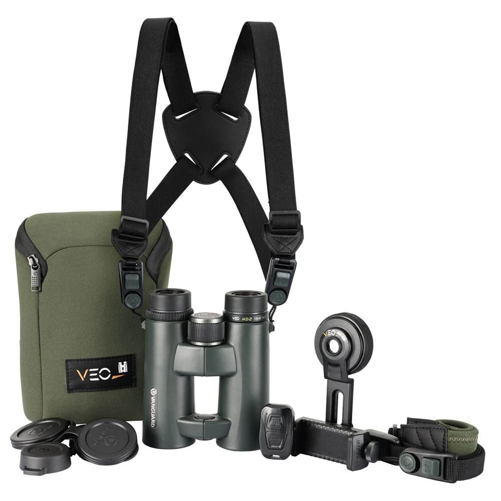 Vanguard VEO HD2 10x42 Binoculars Bundle