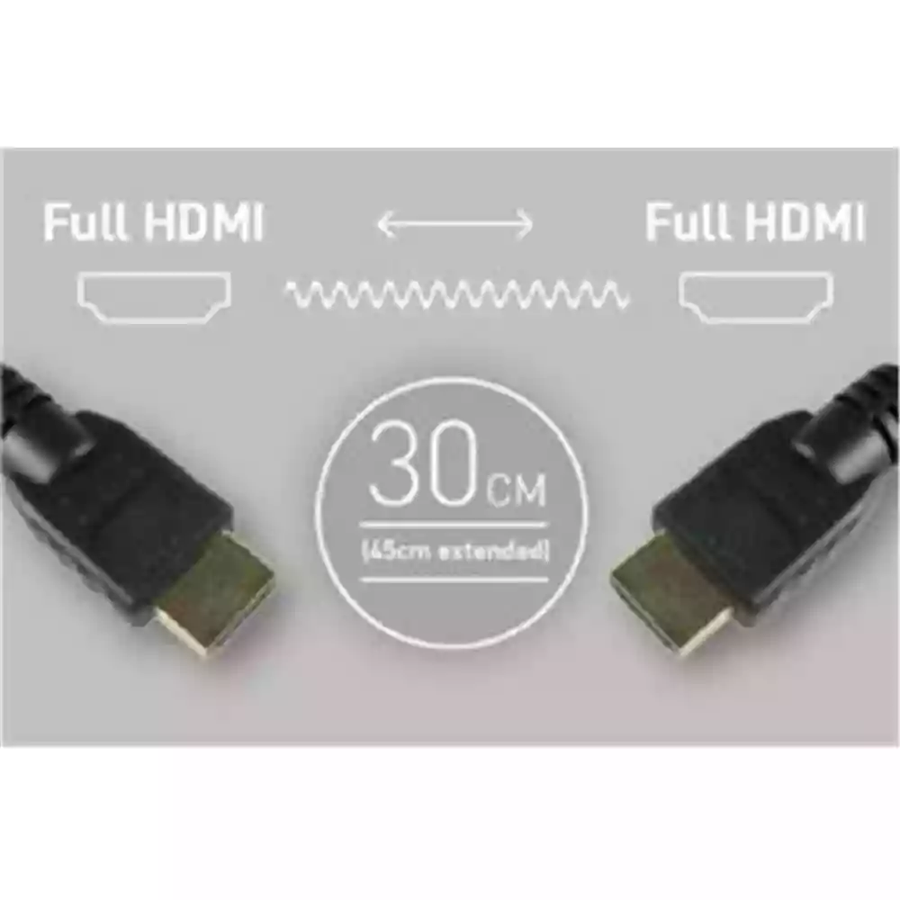 Atomos Coiled Full HDMI To Full HDMI Cable (30-45cm)