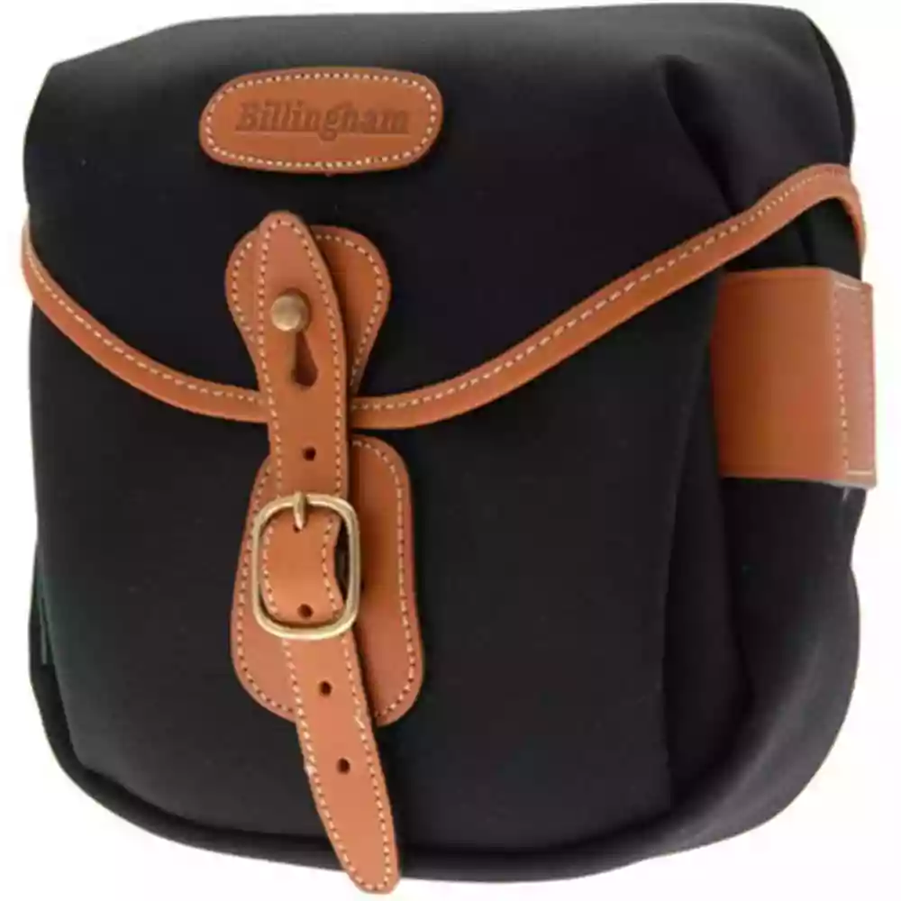 Billingham Hadley Digital Shoulder Bag - Black Canvas/Tan