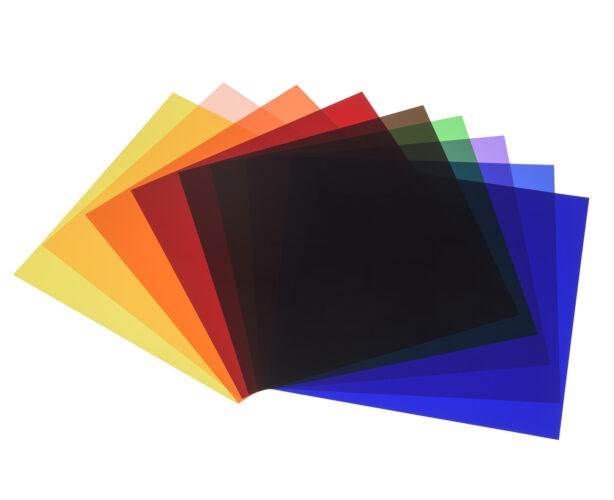 Broncolor colour filters for barn door for L40 set of 9 pieces